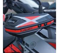 labelbike - Pegatinas 3D Paramanos Moto Decoraciones y Protecciones Resina compatibles con Morbidelli T1002VX 2025 - Color Gris Carbono Rojo