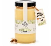 L'Abella Mel Miel Cruda de Romero 1 kg, Sin Filtrar ni Pasteurizar | Miel Pura de Abeja Española Monofloral. Recolectada en el Centro de España. Aroma Intenso y Color Ámbar Claro