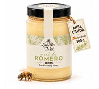 L'Abella Mel Miel Cruda de Romero 500 g, Sin Filtrar ni Pasteurizar | Miel Pura de Abeja Española Monofloral. Recolectada en el Centro de España. Aroma Intenso y Color Ámbar Claro