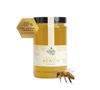 L'Abella Mel | Miel de Acacia 100% Natural y Pura | Miel Pura de Abeja Sin Pasteurizar Ni Aditivos | Recolección Manual Directa del Apicultor | Apiarios Artesanos Europeos | 1 kg