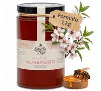 L'Abella Mel | Miel de Almendro 100% Natural y Pura | Miel Pura de Abeja Española Sin Pasteurizar Ni Aditivos | Recolección Manual Directa del Apicultor | Apicultura Familiar | 1 kg
