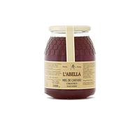 L'Abella Mel | Miel de Castaño 100% Natural y Pura | Miel Pura de Abeja Española Sin Pasteurizar Ni Aditivos | Recolección Manual Directa del Apicultor | Apicultura Familiar | 1 kg