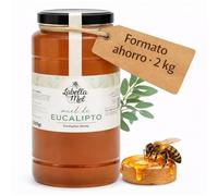 L'Abella Mel | Miel de Eucalipto 100% Natural y Pura | Miel Pura de Abeja Española Sin Pasteurizar Ni Aditivos | Recolección Manual Directa del Apicultor | Apicultura Familiar | 2 kg