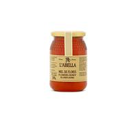 L'Abella Mel - Miel de Flores 100% Natural | Miel Pura de Abeja Recolectada Artesanalmente en Valle de Jalón, Costa Blanca, España - Sin gluten - Bote de 500g
