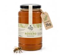 L'Abella Mel Miel de Romero 100% Natural y Pura, 2 kg | Miel Pura de Abeja Española Sin Pasteurizar Ni Aditivos, Recolección Manual Directa del Apicultor, Apicultura Familiar