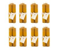 L'Abella Mel - Vela Natural y Artesanal 100% de Cera de Abeja Hecha a Mano | Vela Pura Textura Panal Bujía de Miel Sin Parafina de España - 8 Packs de 3 Velas