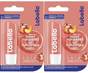 Labello Bálsamo labial Peach Shine 4,8 g, Paquete de 2