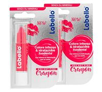 Labello Crayon Lipstick Color Rosa Caliente Lápiz Labial Bálsamo Labial con Fórmula Enriquecida con Aceites Naturales Hidratante Nutritivo Fucsia Brillante - 2 Sticks