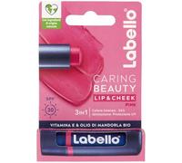 Labello Cuidado de la belleza de labios & mejilla rosa 4.8g Lippen- und Wangen-Lippenpflege mit einer pinken Note, getönter Lippenbalsam und Blush Stick 2 en 1, feuchtkeitsspendender Lip Balm mit LSF