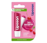 Labello Liposan Cherry Shine (1 x 4,8 g), cacao de labios con olor a cereza, bálsamo labial con color, bálsamo hidratante para unos labios bonitos, suaves y jugosos