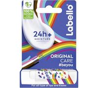 Labello Original Care #beyou Pride Kiss Edition - Bálsamo de labios para 24 horas de cuidado e hidratación, cuidado de labios con manteca de karité para todos los labios y todos los besos (4,8 g)
