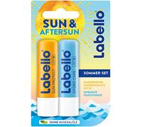 Labello Sun & Aftersun - Set de 2 botes de 5,5 ml para el cuidado de labios
