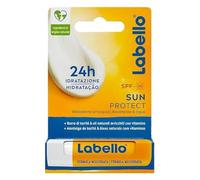 Labello Sun Protect - Bálsamo labial SPF50, 4,8 g, con filtros UVA/UVB, cera de abeja y aceites naturales, bálsamo de labios de protección solar 50 hidratante durante 24 horas
