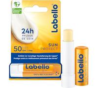 Labello Sun Protect SPF 50 - Tratamiento labial impermeable con alta protección solar, cuidado de labios sin aceites minerales con manteca de karité, vitaminas y aceites naturales (4,8 g)