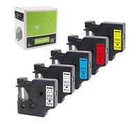 labelPros Cinta de etiquetas compatible DYMO D1 45013 45010 45016 45017 45018 para etiquetadora DYMO 280 160 210D 450 420P PnP 360D, 1/2 pulgada x 23 pies (12 mm x 7 m) 5 Paquete