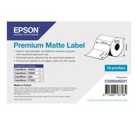 Labels, Epson, Papel normal, Premium Matte Label, Anchura: 102 mm, Altura: 51 mm, Diámetro: 100 mm, Diámetro del núcleo: 40 mm