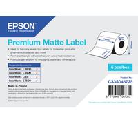 Labels, Epson, Papel normal, Premium Matte Label, Anchura: 76 mm, Altura: 51 mm, Diámetro: 190 mm, Diámetro del núcleo: 76 mm