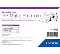 Labels, Epson, Plástico, PP Matte Label Premium, Anchura: 105 mm, Altura: 152 mm, Diámetro: 175 mm, Diámetro del núcleo: 76 mm