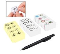 Labels for Lip Balm Container Jars - Value Pack of 600 Stickers - 200 Writable and 400 Printed Stickers - Self Adhesive - Easy to Peel, Apply and Remove - Fineliner Pen Included for Label Writing