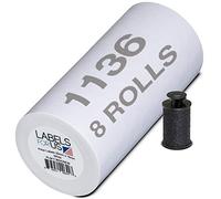 Labels for Us Etiquetas para The Monarch 1136 Price Gun, color blanco, 14.000 etiquetas, paquete con 8 rollos, rodillo de tinta incluido, fabricado por Prime