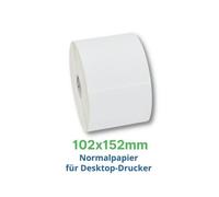 Labels, Zebra, Papel normal, Z-Perform 1000T, Anchura: 101.6 mm, Altura: 152.4 mm, Diámetro: 127 mm, Diámetro del núcleo: 25.4 mm