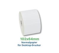 Labels, Zebra, Papel normal, Z-Perform 1000T, Anchura: 101.6 mm, Altura: 63.5 mm, Diámetro: 127 mm, Diámetro del núcleo: 25.4 mm