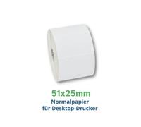 Labels, Zebra, Papel normal, Z-Perform 1000T, Anchura: 50.8 mm, Altura: 25.4 mm, Diámetro: 127 mm, Diámetro del núcleo: 25.4 mm