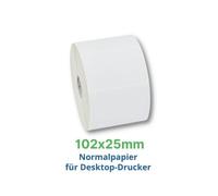 Labels, Zebra, Papel normal, Z-Select 2000T, Anchura: 101.6 mm, Altura: 25.4 mm, Diámetro: 127 mm, Diámetro del núcleo: 25.4 mm