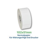 Labels, Zebra, Papel normal, Z-Select 2000T, Anchura: 101.6 mm, Altura: 50.8 mm, Diámetro: 200 mm, Diámetro del núcleo: 76 mm