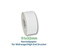 Zebra Z-Select 2000T, Rollo de etiquetas, Papel normal, 51x32mm