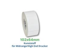 Labels, Zebra, Plástico, Z-Ultimate 3000T, Anchura: 101.6 mm, Altura: 63.5 mm, Diámetro: 200 mm, Diámetro del núcleo: 76 mm