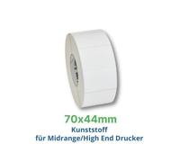 Labels, Zebra, Plástico, Z-Ultimate 3000T Silver, Anchura: 69.85 mm, Altura: 44.45 mm, Diámetro: 200 mm, Diámetro del núcleo: 76 mm