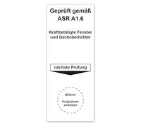 LabelTec Plaquetas básicas para placas de prueba, según ASR A1.6, 40 x 100 m, para ventanas de techo, resistentes al agua LTH012 (50, para 20 mm de diámetro)