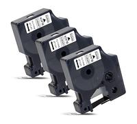 Labelwell 3x Cinta de Etiquetas Compatible para Dynmo D1 6mm x 7m 43613 S0720780 Negro sobre Blanco para Dynmo LabelManager 160 280 260P 360D 420P 500TS LabelWriter 450 DUO LabelPoint 150 250
