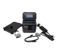 LABELWORKS LW-Z5010PX-B Impresora de etiquetas industrial y cinta adhesiva de vinilo a granel de 2,5 cm negro sobre blanco, kit completo de impresora con accesorios, rollo de etiquetas a granel