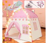Labeol Tienda de campaña de juego de castillo de princesa, tienda de juegos para niños, gran casa de juego para interiores y exteriores, no tóxica, gran regalo para niñas 130 x 100 x 130