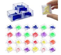 Laberinto 3D - Cubo de Equilibrio, 24 Piezas, Juguete Interactivo para el Cerebro, Niños, Niñas, Viajes, Ocio, Regalo para Fiestas | Fomenta la Observación, la Paciencia, la Agilidad, la Concentración