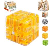Laberinto 3D Grande - Juguete de ingenio, Rompecabezas de Alta dificultad, Rompecabezas para Entrenar el Cerebro, Juego Educativo de concentración, Regalo para Adultos (Amarillo)