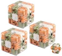 Laberinto 3D Grande: Rompecabezas De Cubo Mágico 3D, Juguete De Entrenamiento Cerebral, Fomenta El Pensamiento Lógico For Adultos Y Adolescentes(3pcs)