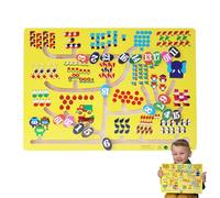 Laberinto Colores Y Números | Herramienta de aprendizaje temprano para el pensamiento lógico,Juego educativo para contar números con perlas | para niñas niños de 3 años y más aula casa