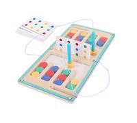 Laberinto de clasificación de colores,Juego de reflexión con lápiz magnético, de madera para empotrar por combinación de colores | Para niños y niñas a partir de 36 meses - Kindergarten