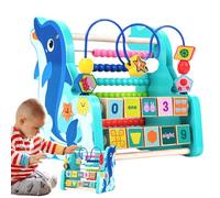 Laberinto De Cuentas,Diseño De Delfín Juego De Aprendizaje Matemático Educativo | Montaña Rusa de Madera | Para Bebés y Niños de 3 Años en Adelante, Navidad, Cumpleaños, Preescolar, Viaje,