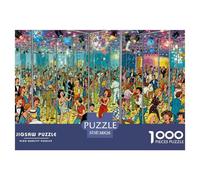 Laberinto de Espejos abarrotado Puzzle De Madera Impermeable Puzzles De 1000 Piezas para Adultos Desafiante Y Estimulante Rompecabezas para Juegos Desafiantes