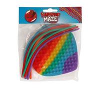 Laberinto de huellas dactilares juguete redondo con palos azul rojo 12,5 cm