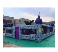 Laberinto inflable de Halloween, castillo embrujado, para decoraciones de fiesta espeluznantes