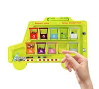 Laberinto magnético de colores y números, juego de asignación de colores con tabla de aprendizaje, juguete educativo de habilidades motoras y juego de aprendizaje de matemáticas para habilidades