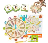 Laberinto Magnético De Colores Y Números,Juego De Laberintos Reloj con Tablero Magnético | Juguete Educativo De Madera para Clasificar Colores Niños 3+ Aprendizaje Preescolar para Niños Y Niñas