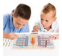 Laberinto magnético de colores y números, juguete educativo de madera - juego de asociación portátil, para casa, escuela, aula, sala de juego, niños, niñas, escuela en casa, campamento de verano