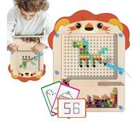 Laberinto magnético de colores y números - Tablero de de madera | Habilidades motoras portátiles: conteo del juego de viaje de juguete a juego para actividades de aprendizaje divertidas