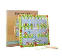 Laberinto magnético de juguete - Tabla educativa portátil de madera para viaje divertido | Puzzle de laberinto para aprender el alfabeto, para niños en edad preescolar y guardería, niños y niñas